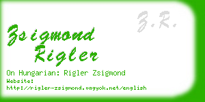 zsigmond rigler business card